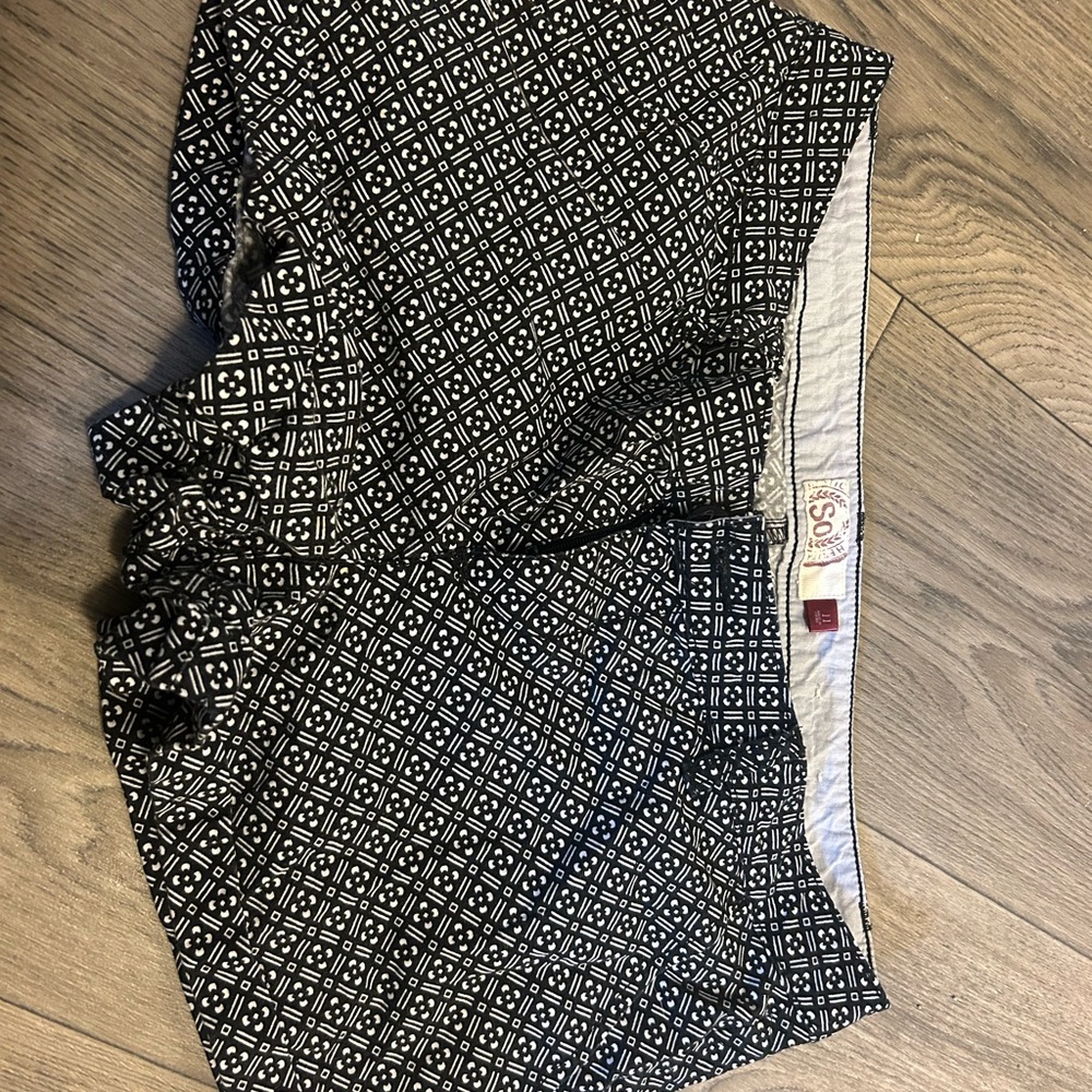 SO High Waist Black and White Speckled Shorts